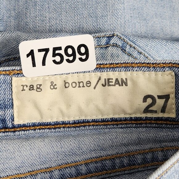 Rag & Bone Jeans Womens 27 Blue The Dre Light Wash Boyfriend Raw Hem Casual - Picture 10 of 14